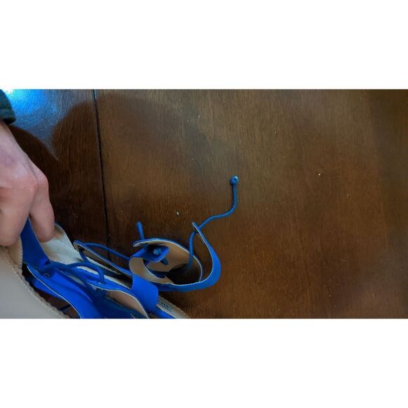 Steve Madden Shoes | Steve Madden Laara Blue Lace Up Pointed Toe Flat | Color: B - Picture 2 of 6